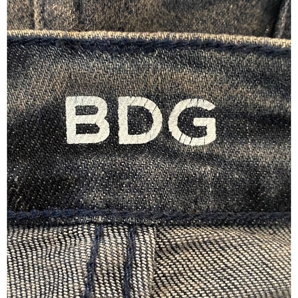 BDG Mid Rise Twig Ankle Jeans Silver Sequin Acid Wash Skinny Denim 26W 29L - Picture 7 of 11